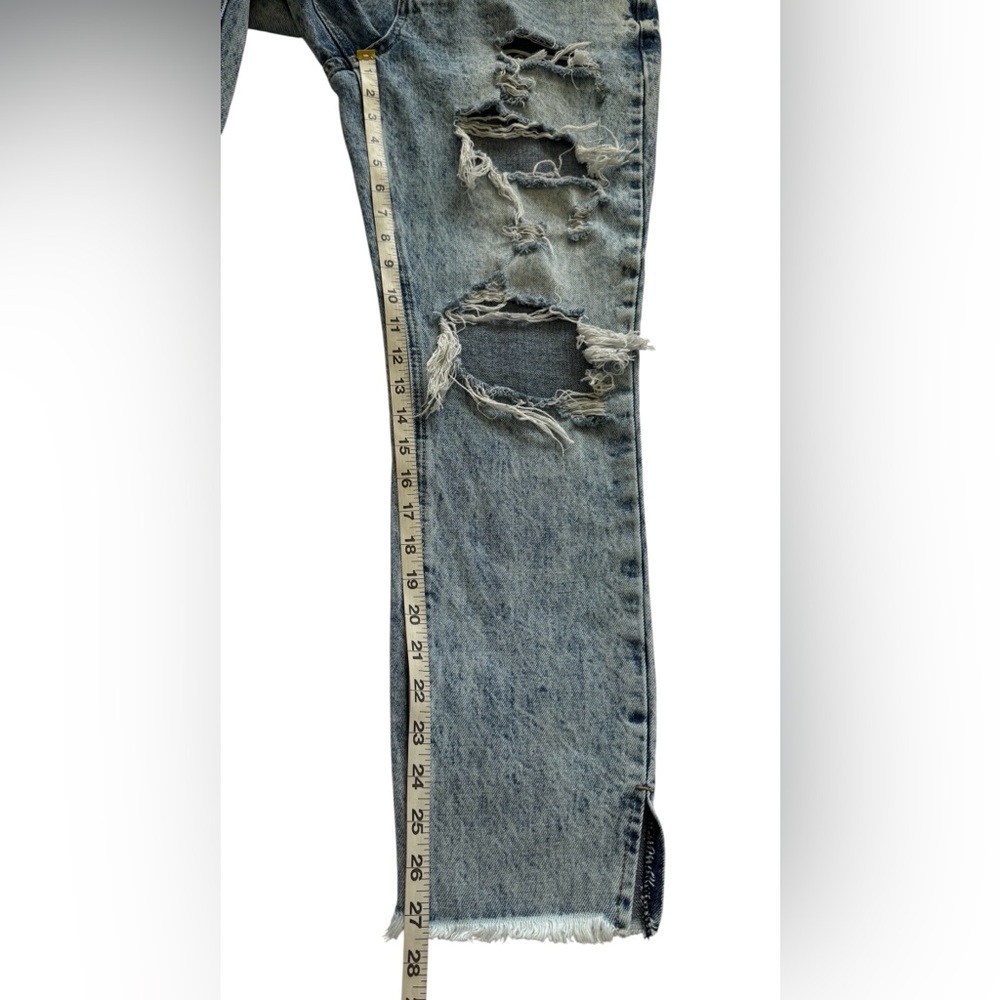Kancan Collie High Rise Distressed Frayed Ankle Hem Mom Jeans Size 7 / 27 - Picture 10 of 10